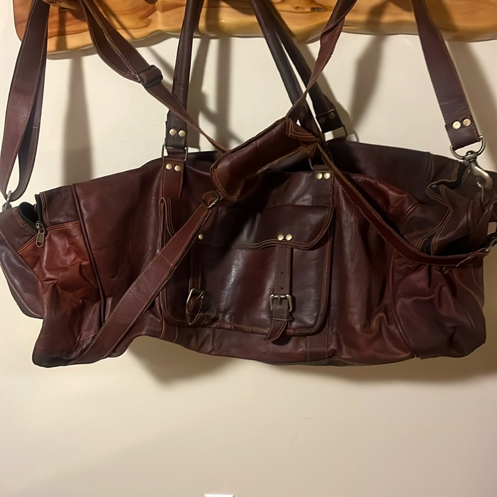 Cureo  veggie tanned large weekend duffle